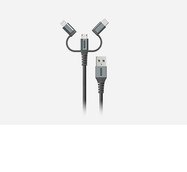 USB-A 3-in-1 Cable 2m