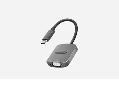 USB-C to VGA + Adapter - with USB-C Power Delivery